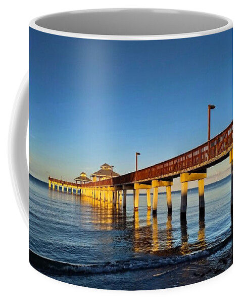 Fishing Pier Coffee Mug featuring the photograph Fishing Pier Fort Myers Beach #1 by Claudia Zahnd-Prezioso