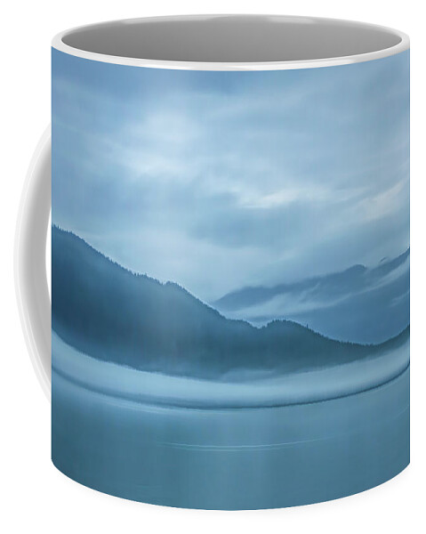 Alaska Coffee Mug featuring the photograph Foggy Morning in Juneau #1 by Marcy Wielfaert