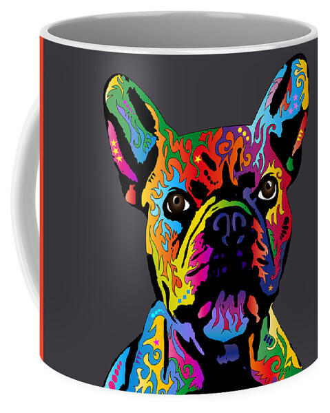 French Bulldog Coffee Mug featuring the digital art French Bulldog #1 by Michael Tompsett