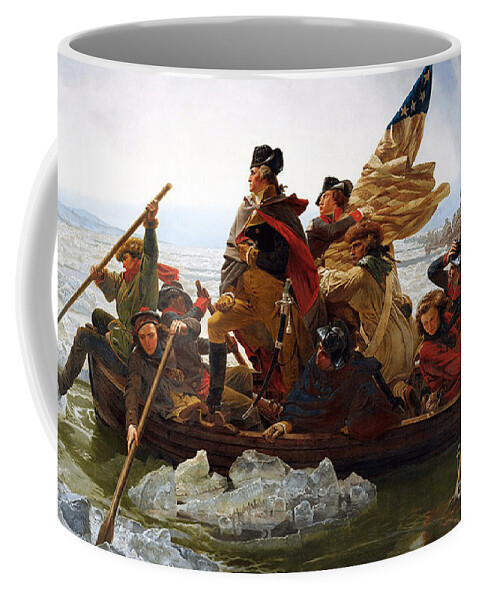George Coffee Mug featuring the photograph George Washington Crossing The Delaware by Action