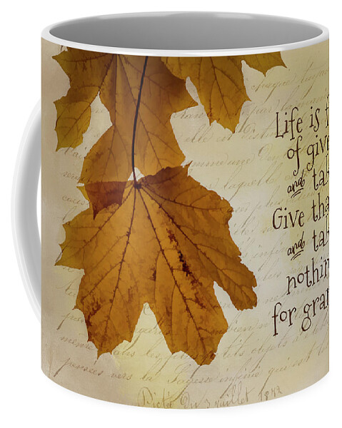 Autumn Coffee Mug featuring the photograph Give Thanks #1 by Cathy Kovarik