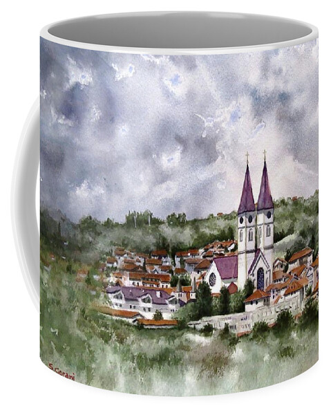 Painting Coffee Mug featuring the painting Gjakova by Geni Gorani