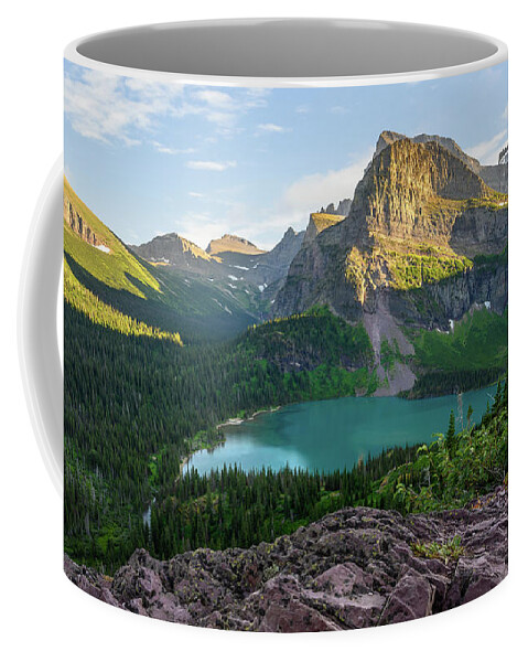 Glacier National Park Coffee Mug featuring the photograph Grinnell Lake - Crown of the Continent by Robert Miller