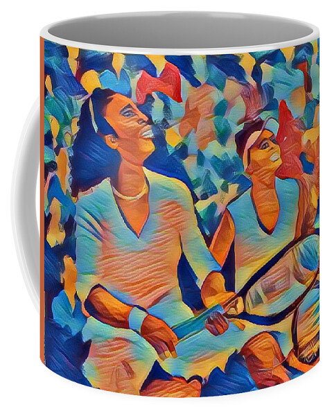  Coffee Mug featuring the painting G.o.a.t by Angie ONeal