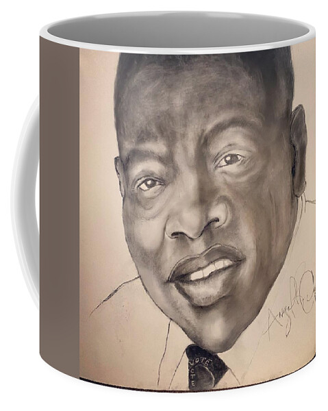  Coffee Mug featuring the drawing Good Trouble #1 by Angie ONeal