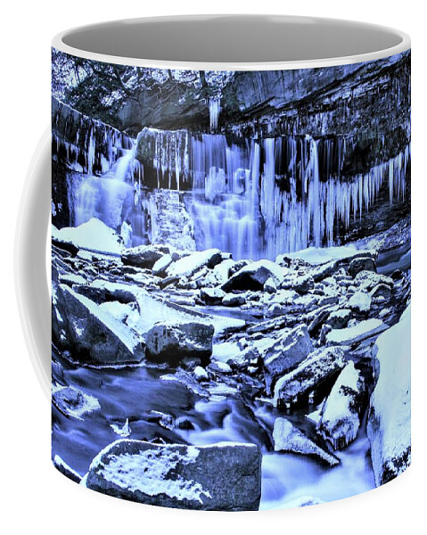  Coffee Mug featuring the photograph Great Falls Winter 2019 by Brad Nellis