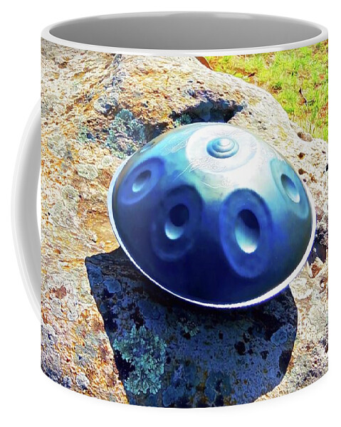 Handpan Coffee Mug featuring the photograph Handpan on the rock by Alexa Szlavics