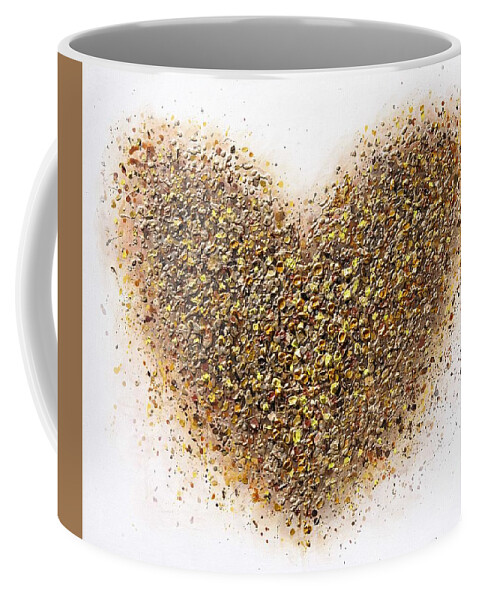 Heart Coffee Mug featuring the painting Heart of Gold #1 by Amanda Dagg