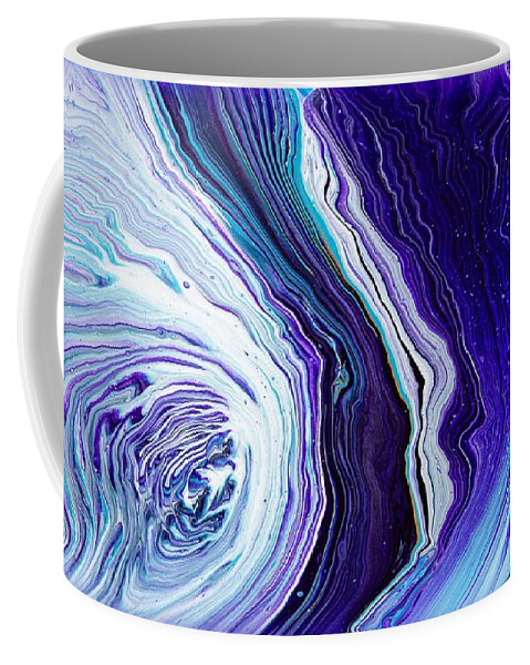 Abstract Coffee Mug featuring the digital art Here And There - Colorful Abstract Contemporary Acrylic Painting by Sambel Pedes