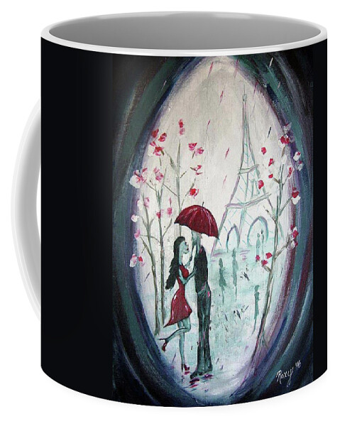 Romantic Coffee Mug featuring the painting I only have eyes for you. by Roxy Rich