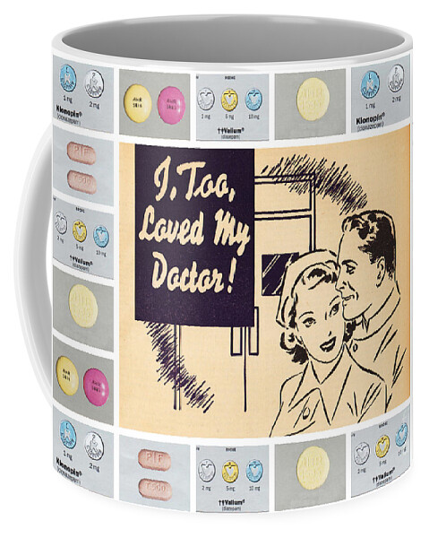 Health Coffee Mug featuring the mixed media I Too Loved My Doctor by Sally Edelstein