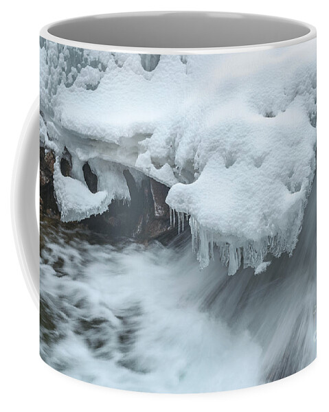 Franconia Notch Coffee Mug featuring the photograph Ice Crystals by Sharon Seaward