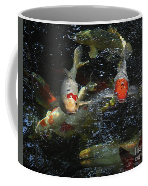 Koi-goldfish Coffee Mug featuring the photograph Koi #2 by Scott Cameron