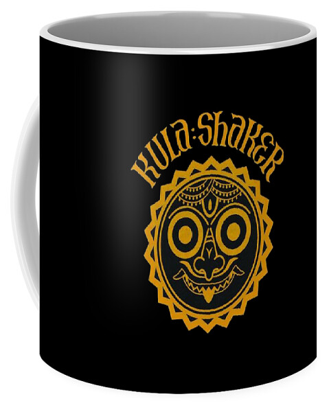 Kula Shaker Coffee Mug featuring the digital art Kula Shaker Band #1 by Orlan Woolbrook
