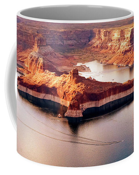 Lake Powell Coffee Mug featuring the photograph Lake Powell from the Air #1 by Rick Wilking