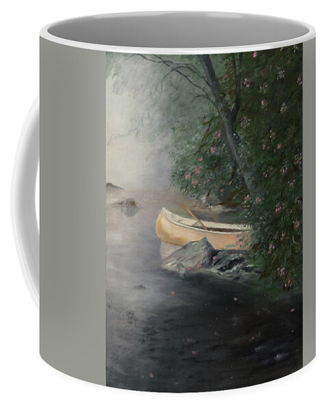 Canoe Coffee Mug featuring the painting Lazy Afternoon by Juliette Becker