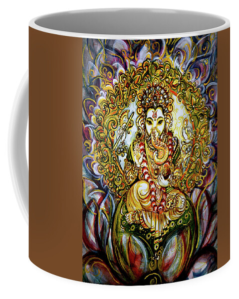 Ganesha Coffee Mug featuring the painting Lord Ganesha #1 by Harsh Malik