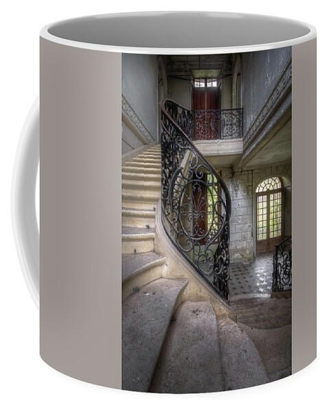 Abandoned Coffee Mug featuring the photograph Lovely Abandoned Staircase #1 by Roman Robroek