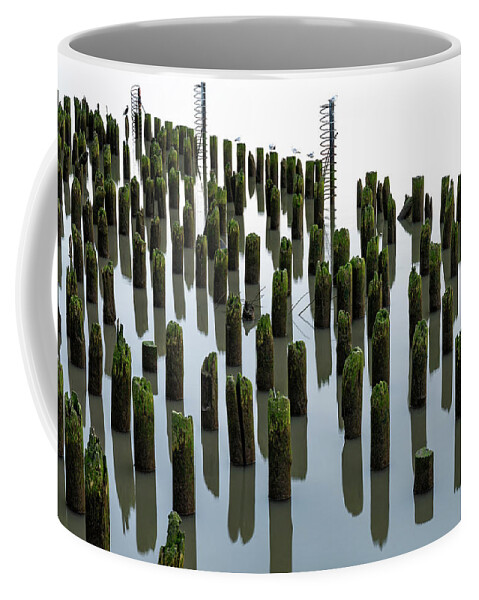 Hudson River Coffee Mug featuring the photograph Low tide, at dusk by Kevin Suttlehan