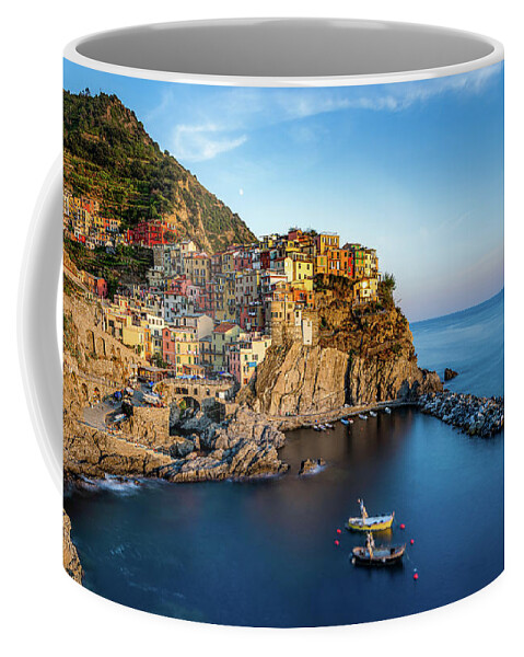 Cinque Terre Coffee Mug featuring the photograph Manarola Sunset #1 by David Downs