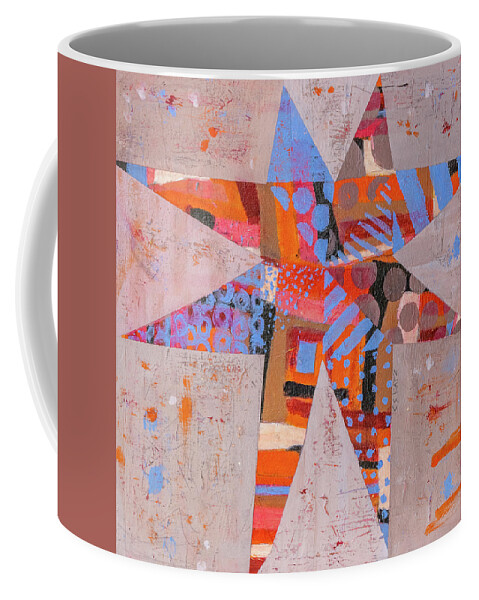 Star Coffee Mug featuring the painting Manly Star by Cyndie Katz
