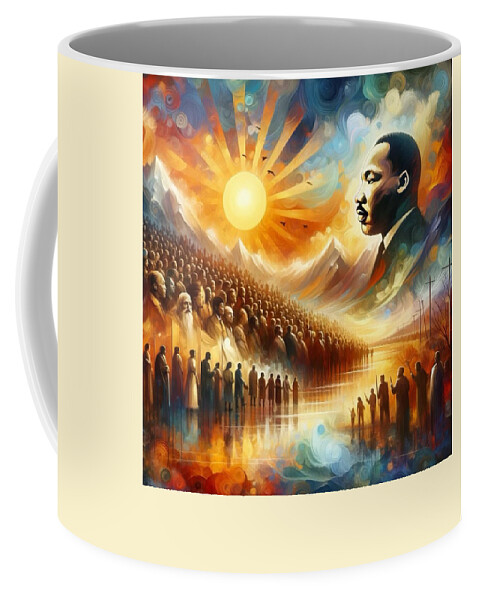Martin Luther King Coffee Mug featuring the painting Martin Luther King #2 by Emeka Okoro