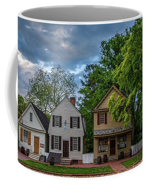 Colonial Williamsburg Coffee Mug featuring the photograph May on the Duke of Gloucester Street #1 by Rachel Morrison