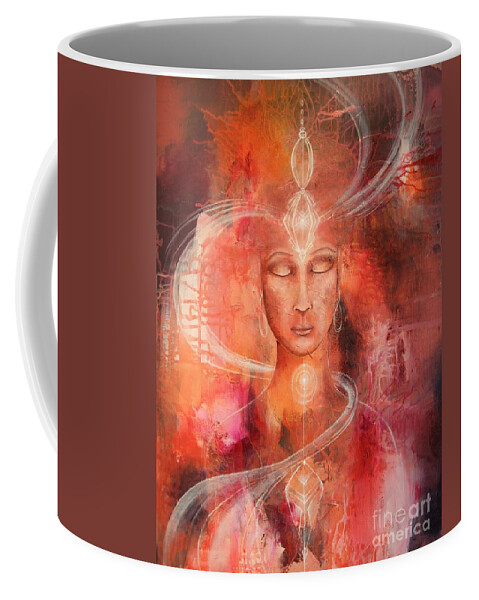 Meditation Coffee Mug featuring the painting Meditation 8 by Reina Cottier