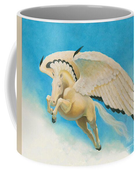 Mesa Pegasus Coffee Mug featuring the mixed media Mesa Pegasus #2 by Melissa A Benson