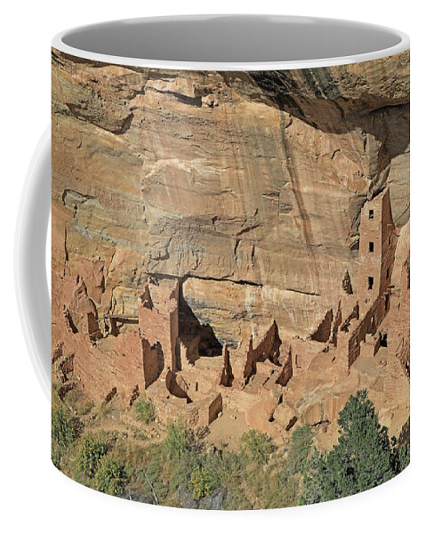Mesa Verde National Park Coffee Mug featuring the photograph Mesa Verde - Square Tower House by Richard Krebs