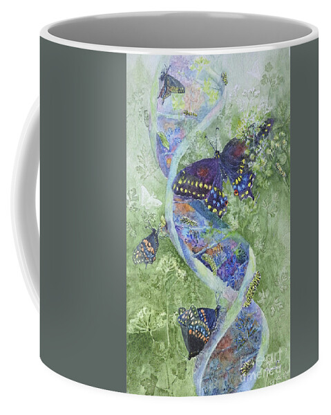 Nancy Charbeneau Coffee Mug featuring the painting Metamorphosis #1 by Nancy Charbeneau
