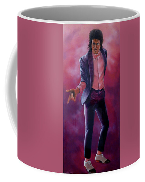 Michael Coffee Mug featuring the painting Michael Jackson by Loxi Sibley