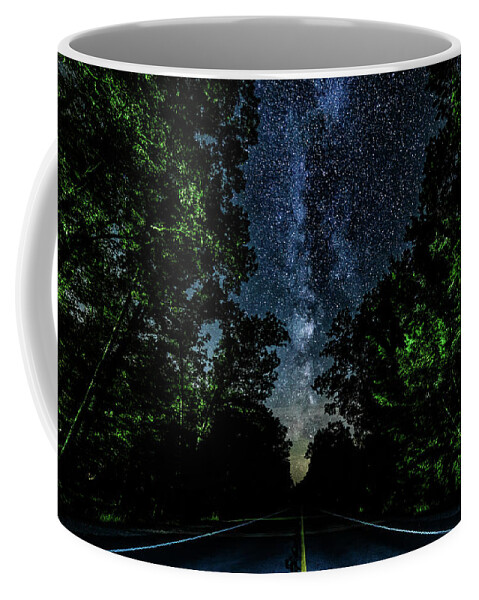 Milky Way Coffee Mug featuring the photograph Milky Way Higgins Lake by Joe Holley