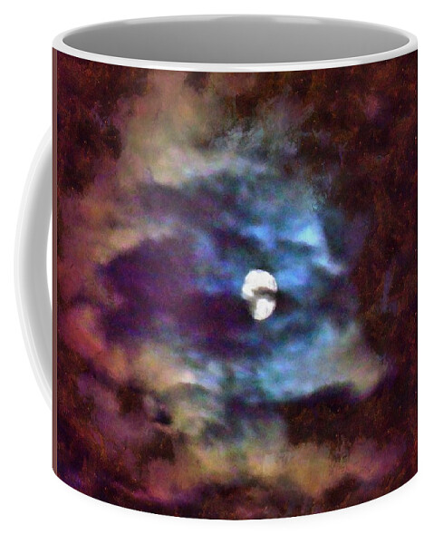 Moon Coffee Mug featuring the mixed media Moonscape by Christopher Reed