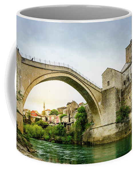 Balkans Coffee Mug featuring the photograph Mostar Bridge #2 by Alexey Stiop