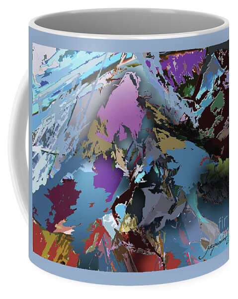 Abstract Coffee Mug featuring the digital art Mountain Majesty #2 by Jacqueline Shuler