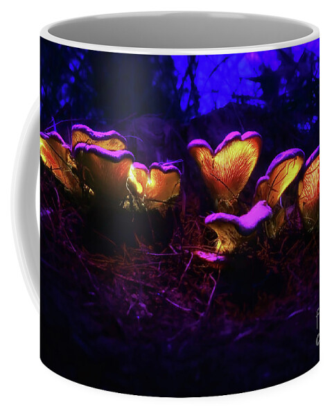 Nature Coffee Mug featuring the photograph Glowing Mushroom 6 by Benny Woodoo