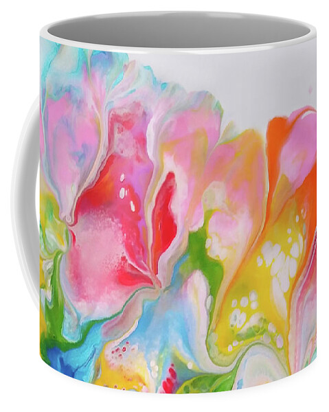 Rainbow Colors Coffee Mug featuring the painting New Hope #1 by Deborah Erlandson