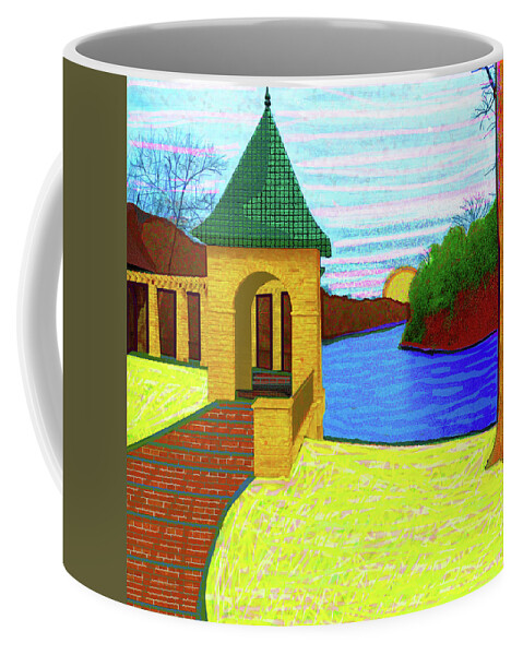Amerson Park Coffee Mug featuring the digital art Ocmulgee View #2 by Rod Whyte