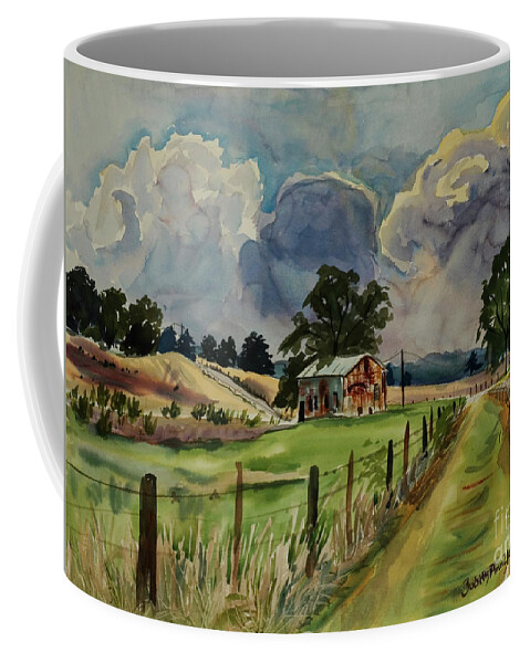 Barnesville Coffee Mug featuring the painting Old Gin Mill by Judith Young