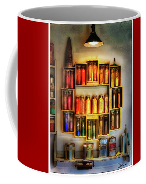 Old Printing Shop Coffee Mug featuring the photograph Old Print Shop #1 by Peggy Dietz