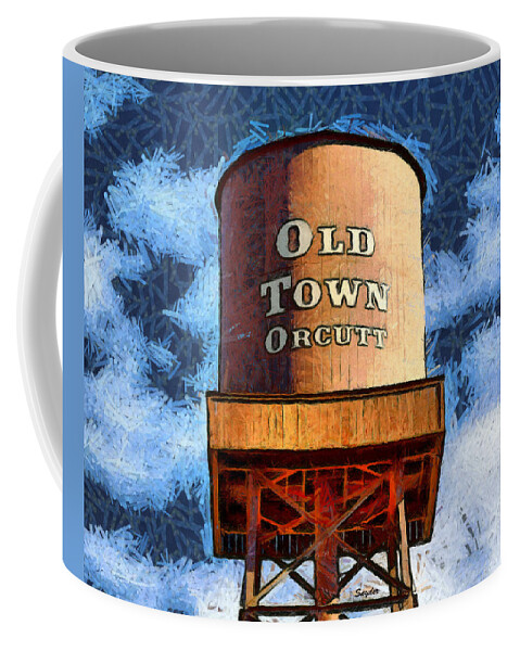 Water Tower Coffee Mug featuring the photograph Old Town Orcutt Water Tower Abstract #1 by Floyd Snyder