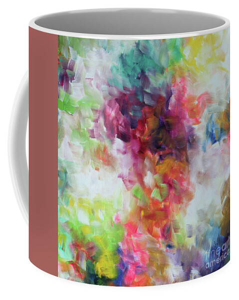 Abstract Coffee Mug featuring the painting Original Abstract Contemporary Painting Unique Art Puzzles Megan Duncanson #2 by Megan Aroon