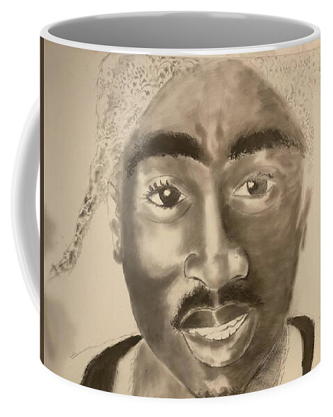  Coffee Mug featuring the drawing PAC by Angie ONeal