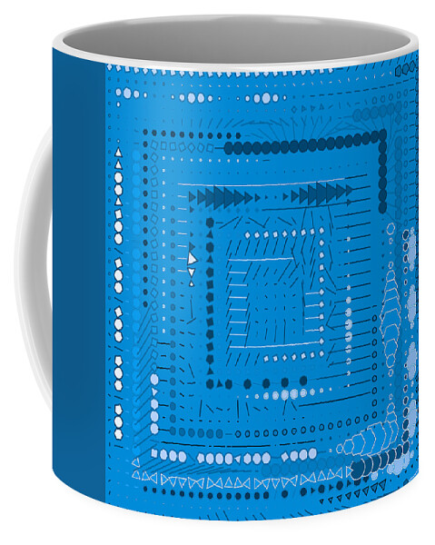 Abstract Coffee Mug featuring the digital art Pattern 10 by Marko Sabotin