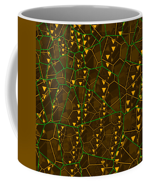 Abstract Coffee Mug featuring the digital art Pattern 11 by Marko Sabotin