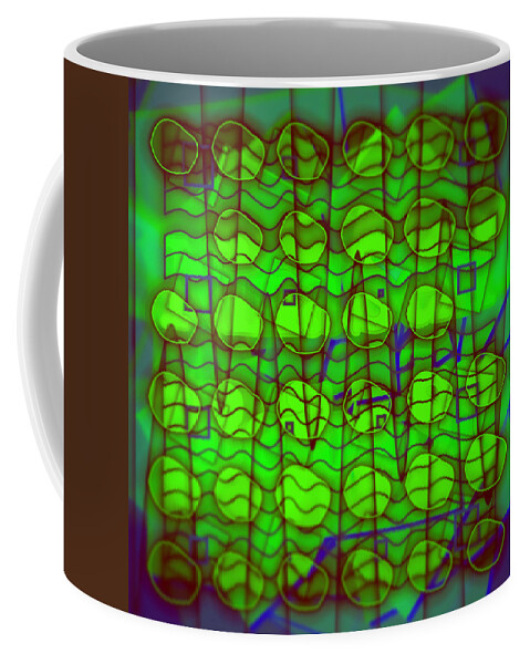 Abstract Coffee Mug featuring the digital art Pattern 25 by Marko Sabotin