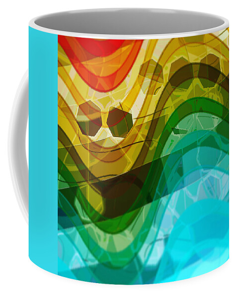 Abstract Coffee Mug featuring the digital art Pattern 29 #1 by Marko Sabotin
