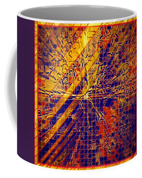 Abstract Coffee Mug featuring the digital art Pattern 36 #1 by Marko Sabotin