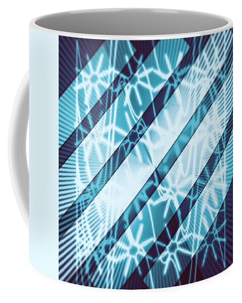 Abstract Coffee Mug featuring the digital art Pattern 46 by Marko Sabotin